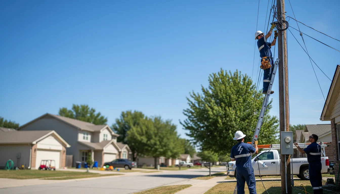 Residential electrician providing installation services in Anabel, MO